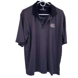 Pebble Beach US Open 2010 polo golf shirt size‎ large black white stripe